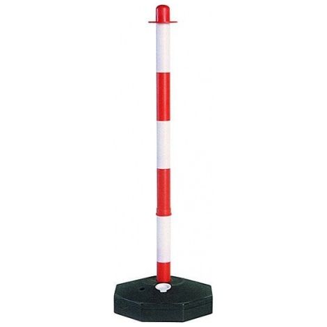 POSTE SEÃ‘ALIZACION C/BASE BLANCO/ROJO - KARPA