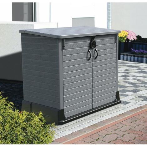 Armoire de rangement ou Cache Poubelle pour 2 poubelles StoreAway DURAMAX - 850 L - Gris (1/5)