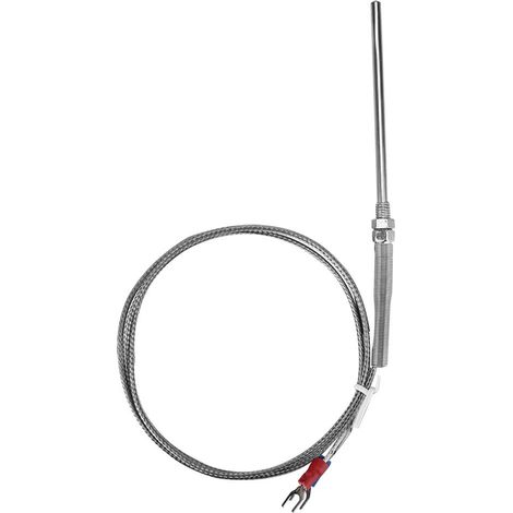 Fil de capteur de température pour thermocouple de type K à filetage M8, sonde de 50 mm, 0-400 °C (1 m) (1/5)