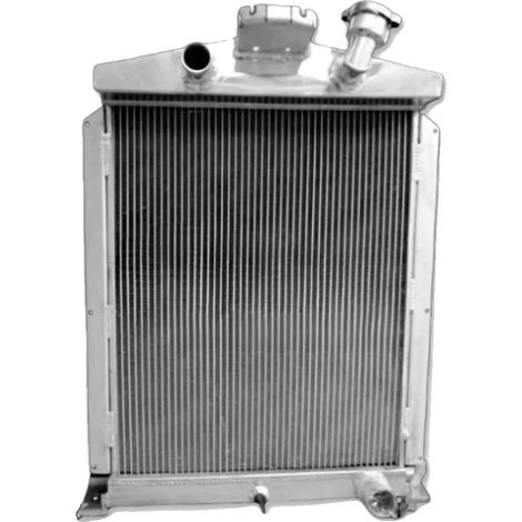 Radiador de aluminio, núcleo personalizado para camionetas Ford de 1938-1939, compatible con Chevy V8, rendimiento de enfriamiento mejorado, diseño de reemplazo directo, aleación de aluminio duradera. (1/5)