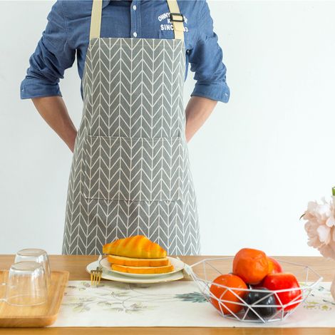 Tablier de cuisine imperméable avec poche pratique, tablier pour adulte, accessoires de cuisine (1/5)