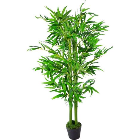 120cm Leaf Design UK Realistic Artificial Bamboo Plants / Trees Green