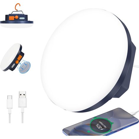 Tragbare Campinglaterne mit 9900 mAh Powerbank, 2000 lm Zeltlicht wiederaufladbar, IP65 wasserdichte LED-Lampe für Camping, Arbeit, Jagd, Angeln, Wandern, Notfälle, Stromausfälle (1/5)