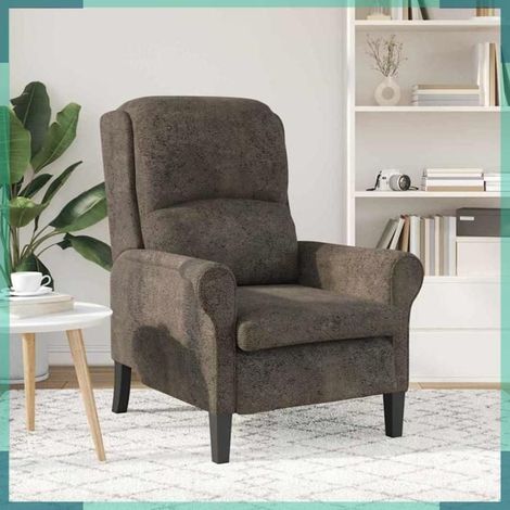 42009868 fauteuil Gris foncé 76 x 94 x 102 cm Simili cuir (1/5)