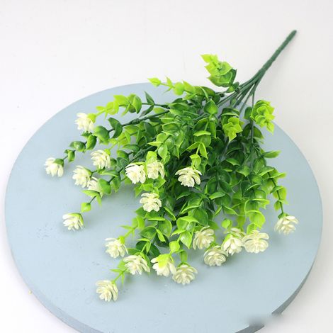 Plantes Artificielles Eucalyptus Camélia - Résistantes Aux Uv Et À L'Eau - Pour Jardin Mariage Décoration Intérieure - Lot De 6 Pièces (1/5)