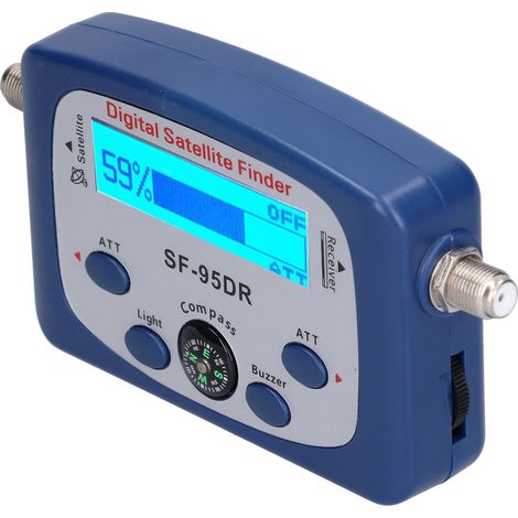 SF-95DR Détecteur de signal satellite TV numérique portable à LED avec boussole et avertisseur sonore électronique 950-2150 MHz (1/5)