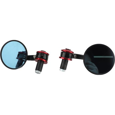 Eosnow Motorradspiegel, 360° drehbar, Motorrad-Lenker, Lenkerende, CNC-Aluminiumlegierung, kompatibel mit 17 mm Innendurchmesser, Rot