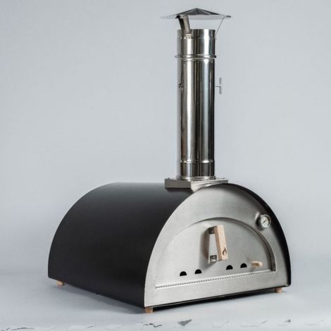 Forno per Pizza e pane Ventura "Solo" alimentato a legna. In acciaio inox. Temperatura massima 500C°