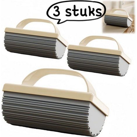 Mini Balai - Éponge Nettoyage Bureau Cuisine - Absorbante Résistante Eau - Coton Portable - Lot de 3 (1/5)