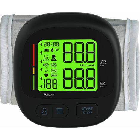 Tensiomètre poignet numérique précis mesure instantanée fréquence cardiaque portable appareil tension artérielle (1/5)