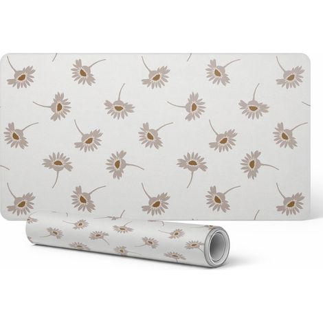 Alfombrilla decorativa elegante para escritorio con estampado floral retro, 120 x 60 cm. (1/5)