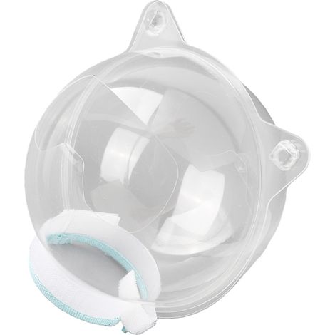 Muselière transparente pour chat, respirante, anti-morsure et léchage, avec capuche ajustable pour le toilettage et le bain. (1/5)