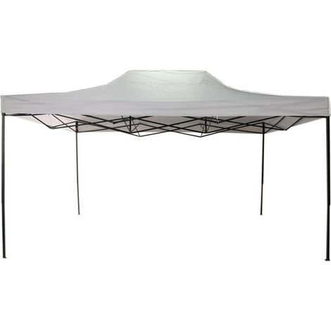 Rebecca Mobili Gazebo Richiudibile Bianco Metallo Poliestere Custodia 3x4,5 (1/7)