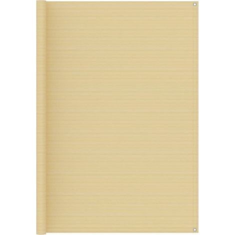 Tapis de tente Terrasse Salon Cuisine - Tapis de jardin 200x400 cm Beige BV340510 - BonneVie (1/4)