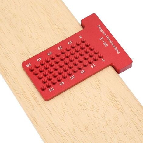 Bohrschablone für Schreiner, Markierwerkzeug aus Aluminiumlegierung zum präzisen Anzeichnen von Löchern, Holzbearbeitungszubehör - Crezuo
