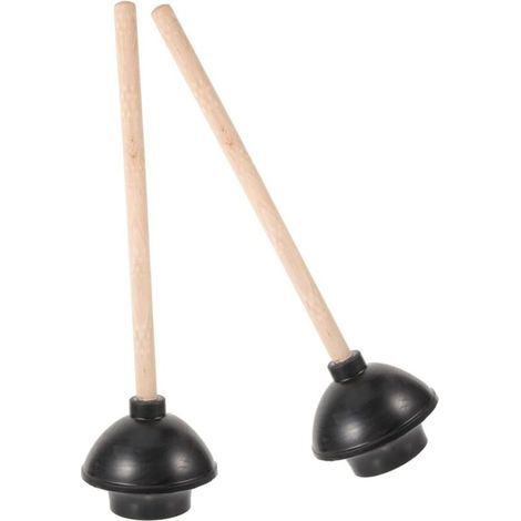 Bardusch-2pièces Ventouse avec Manche pour Débouchage De Toilettes Outil Anti-Bouchon pour Salle De Bain Maison Et Hôtel (1/5)