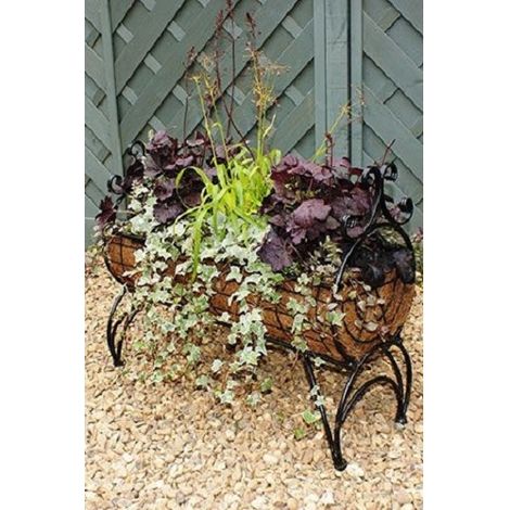 Regal 600 Planter - Solid Steel - L30 x W60 x H76 cm - Black