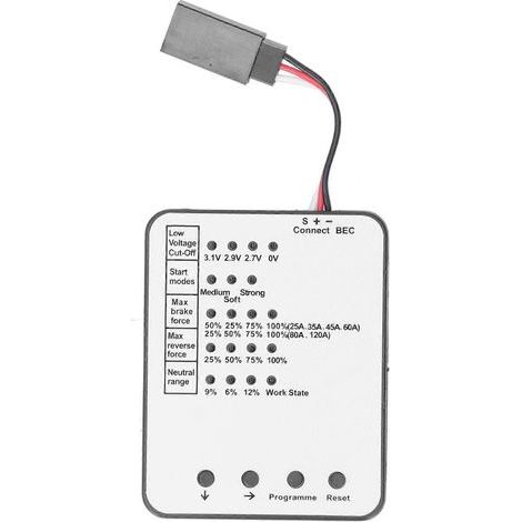 Carte de programmation pour voiture RC, carte de programmation LED, carte de programmation ESC pour ZD Racing (1/5)