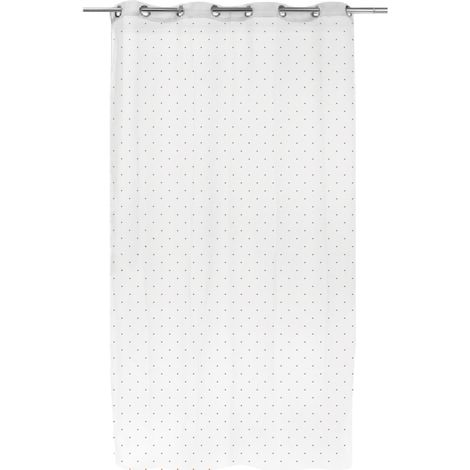 CENTRALE BRICO Voilage tamisant, Swan blanc et doré l.140 x H.250 cm