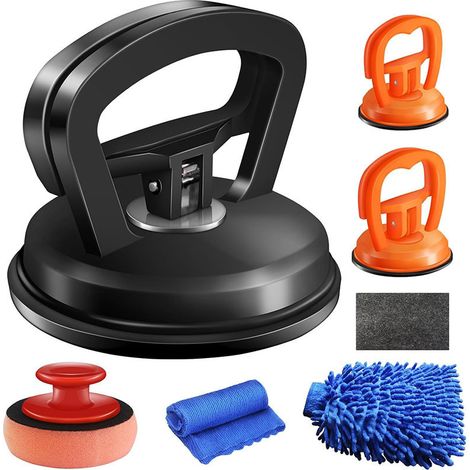 APEX 7 Pièces Ventouse Debosselage Set (Jaune+Orange)Ventouse Voiture Carrosserie丨Ventouse Carrosserie,pour Débosselage de Voiture (1/5)