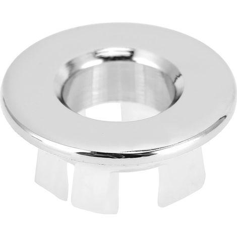 BEBUSINGOTO Anillo de desbordamiento de fregadero de latón, diseño de bucle resistente, borde de lavabo, cubierta de desbordamiento adecuada para fregaderos de baño y cocina (1/4)