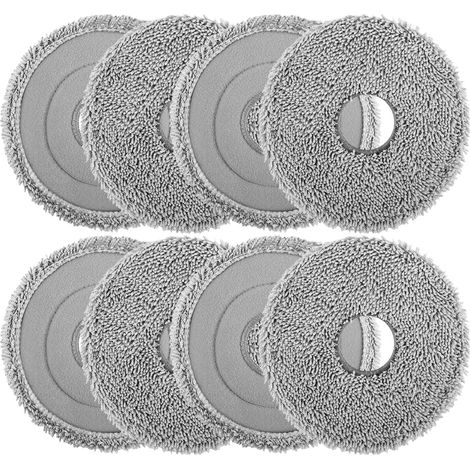 Lot de 8 lingettes de rechange en microfibre pour balai robot Roborock Q Revo/Qrevo MaxV/Qrevo Master/Qrevo Slim/Qrevo Pro/Qrevo S/Qrevo Curv/Qrevo Slim/Saros 10R/QV/QR, 13,5 cm (1/5)