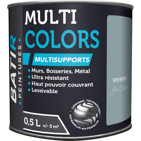 Satin-glänzende Mehrzweckfarbe für Bauprojekte 0,5 l, Zinkgrau