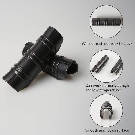 20-teiliges Rohrschellen-Set für Rohre mit 19-20 mm Durchmesser, Folienklemmen-Set für Insektennetze und Sonnenschutz (1/4)