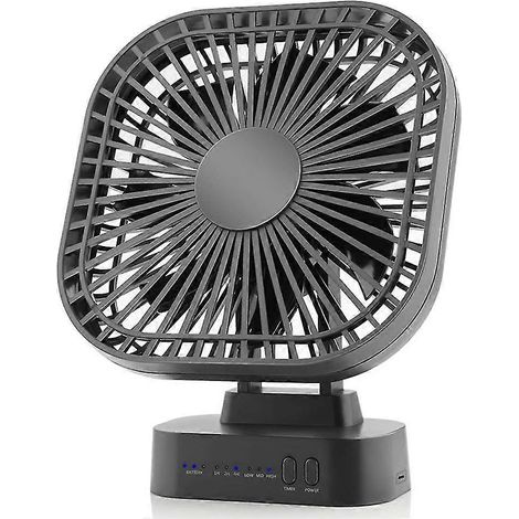 Mini ventilateur Usb de bureau Rechargeable avec minuterie, pliable, 3 vitesses, 7 feuilles, Portable, silencieux, pour le bureau (1/5)