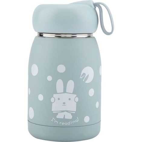 Mug isotherme en acier inoxydable, design attrayant (bleu) (1/5)