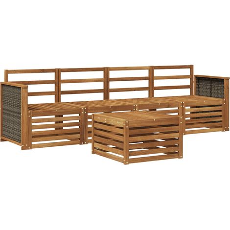 vidaXL Outdoor Sofa Set 5 pcs Natural Solid Acacia Wood (1/3)