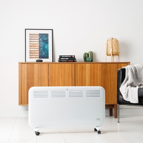 Taurus CHTA200 – Radiatore elettrico 2000 W – Design sottile da 65 mm – Installazione a parete o con ruote – Programmazione giornaliera e settimanale – Protezione IP24 – Display digitale (1/5)