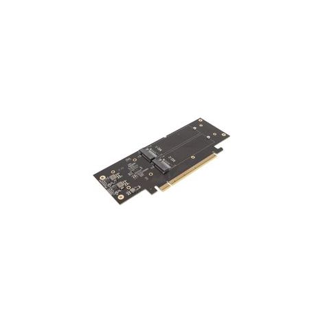 Adaptateur NVMe vers PCIe x16 pour 4 disques NVMe M.2 NVMe 2280, carte d'extension pour la collecte de données et le montage vidéo (1/5)