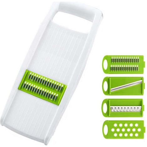 Mandolina Tagliaverdure Affettatrice Manuale Multifunzione 4 Lame Cucina Taglia