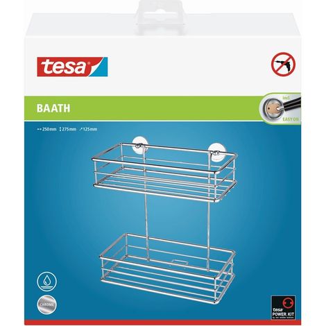 Tesa Baath Plus cesta de ducha cromada 27,5 cm