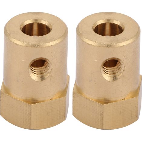 pièces de coupleur hexagonal en laiton à arbre allongé, connecteur de moteur (5 mm) (1/5)