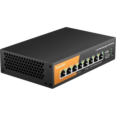 Switch Ethernet a 9 porte, PoE gestito, 8 x 2.5G PoE, 1 x SFP (1/2)