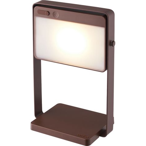 Luminaire nomade Saulio Solar Aluminium Marron ,  H. 23,6 - IP44 - SolarLed /  Nordlux Extérieur