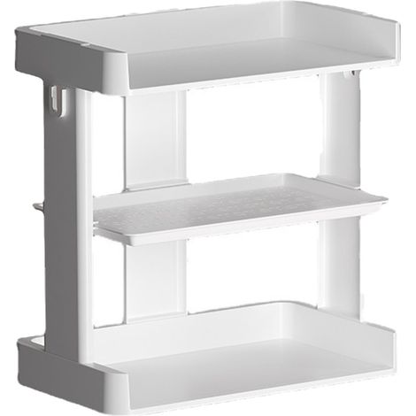 3 Tier Spice Rack with Drawer Layer Multifunction Height Adjustable Countertop Spice Shelf Organizer for Kitchen Bathroom