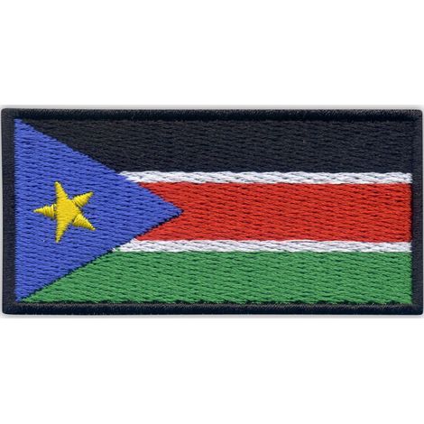 Aufnäher mit der Flagge des Südsudans – Magnetische Rückseite – Gestickter Aufnäher/Abzeichen/Emblem