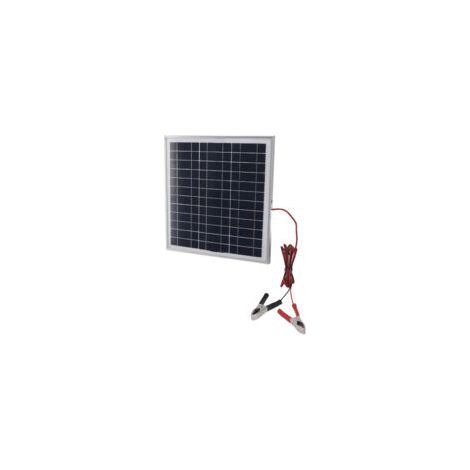 Panneau solaire portable 50 W Cadre aluminium Silicium monocristallin Câble 3 m DC 18 V Clips batterie rouges et noirs (1/5)