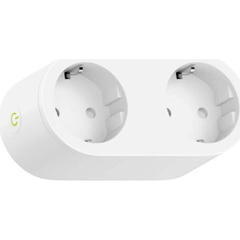 Prise Connectée (Type F), Prise Intelligente Compatible avec Apple HomeKit, Siri, Alexa, Google Home et Google Nest, Prise Programmable WiFi avec Commande Vocale et Contrôle à Distance (1pcs)