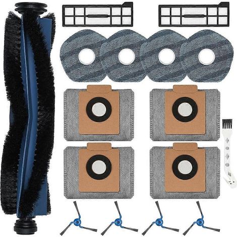 Pièces de rechange pour aspirateur robot X10 Pro Omni : brosse principale, filtres HEPA, lingettes de nettoyage et sacs à poussière (1/5)