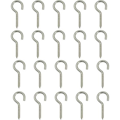 Ccykxa – Lot de 50 crochets à œil M5 X 65 en acier inoxydable AISI 304 – Pour fixation murale et extérieure – Résistance jusqu'à 30 kg - OEIL 304 EN (1/5)