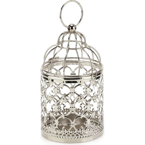 Candle Holder Vintage Birdcage Candlestick Decorations for Gift Home Events WeddingsSilver (1/5)