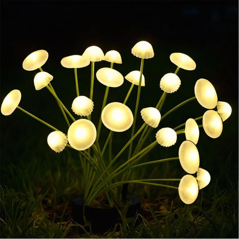 Lot De Six Lampes Solaires En Forme De Méduses, Étanches Et Dotées D'un Contrôle Intelligent Amélioré De La Lumière, Pour Jardin, Cour,Étanchéité Ip65, 6 Têtes. Idéales Pour Éclairer Allées Jardins, C (1/5)