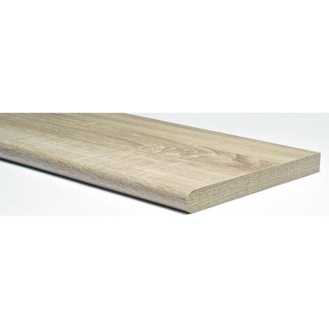 1PZ MENSOLA MURALE STONDATA Col. Rovere sonoma cm.100x25x2,5