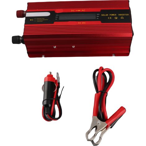 Onduleur portable 1000W pour énergie solaire domestique (12V à 220V/LCD) (1/5)