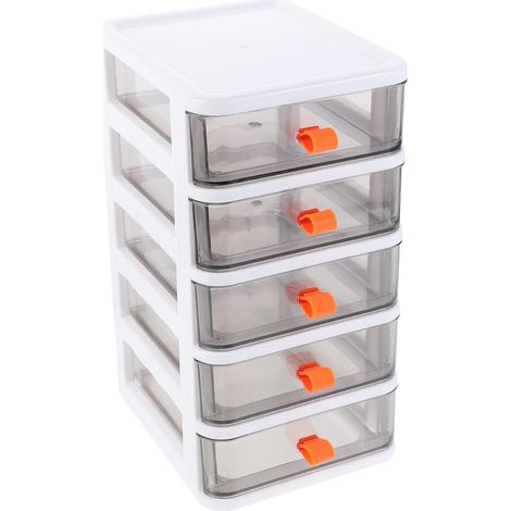 de rangement de bureau OUNONA à 5 tiroirs fabriquée en PP et (1/5)