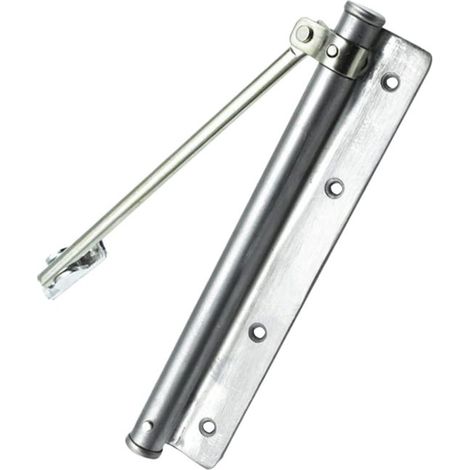 Ferme-porte automatique - Acier inoxydable - Ressort de porte - Installation facile - Réglable - Usage intérieur et extérieur - Charge maximale : 40 à 50 kg - Argent (1/5)